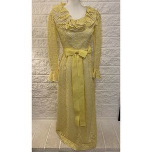 Vintage Makoff Flowy Embroidered maxi dress sz 4
